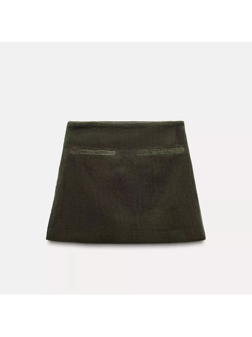 Zara Olive Green Curdoroy Mini Skirt